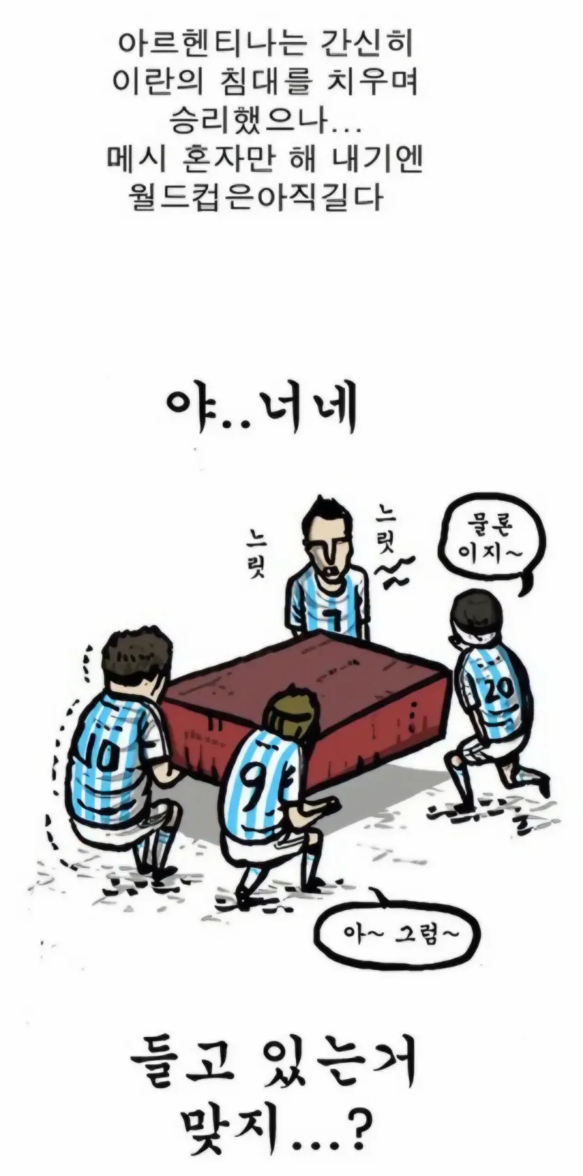 317998.jpg 2014 월드컵 조석축구만화에서 묘사된 메시 ㅋㅋ